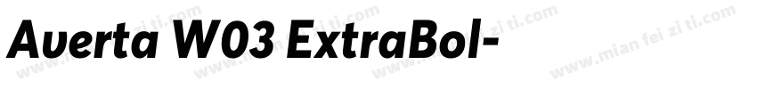 Averta W03 ExtraBol字体转换